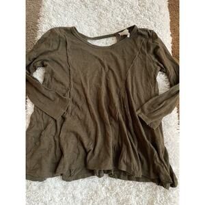 People’s Project LA Girls Sz. 7/8 Flare Bottom Brown Shirt. Cute, Stylish